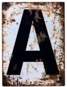 Distressed Metal Sign - Abigail Ahern