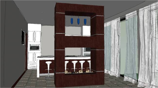 Rendered Sketch of 360 Fire Structure