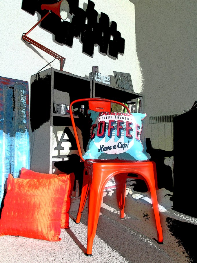 Tolix and Vintage Inspired Cushion