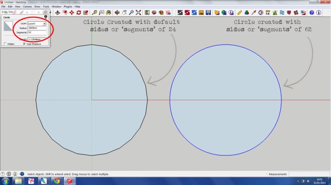 Circle Tool SketchUp 2