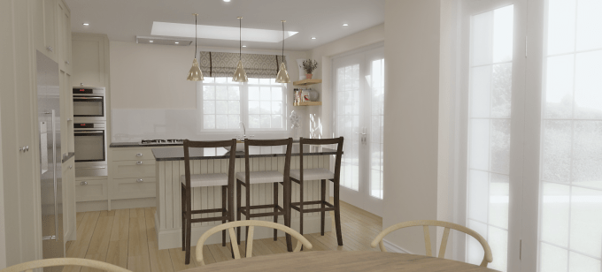 Modern Kitchen 3D Visualisation
