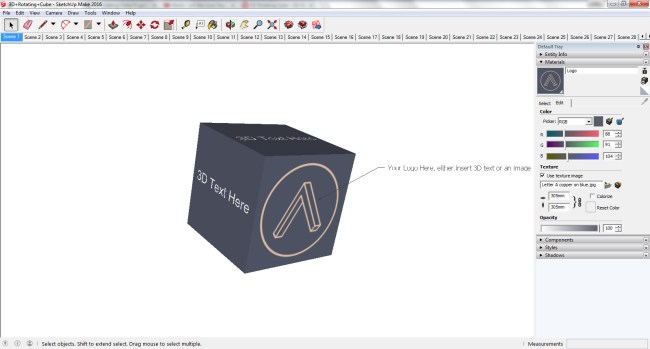 SketchUp Cube with Logo