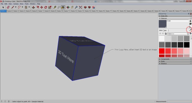 SketchUp Paint Bucket Tool