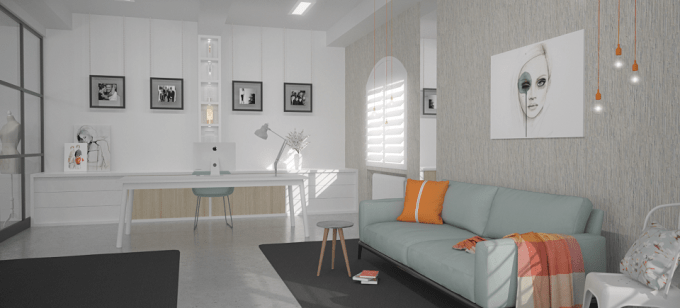 Victoria Beckham Office 3D Visualisation Final